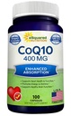 aSquared Nutrition CoQ10 (400 mg Max Strength, 100 kasviskapselia) - suuri imeytyvä Coenzyme Q10 Powder - Ubikinonin lisäpillerit, extra antioksidantti CO Q-10 Enzyme Vitamiinitabletit, Coq 10 400 mg