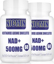 800MG Liposomal NAD+, TMG 300MG, todellinen NAD+-lisä, erinomainen absorptio Boost NAD Plus, solujen energia, terve ikääntyminen ja lihasten korjaus 120 kapselia (paketti 2)