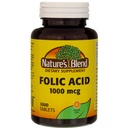 Nature's Blend Folic Acid 1000 mikrog - 1000 tablettia 3 tabletin pakkaus