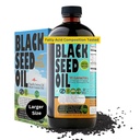 Premium Black Seed Oil Liquid 16 oz - Sokeriton 3 kuukauden tarjonta Antioksidantti Turkin musta Cumin Seed Oil - 3X Thymokinone First Cold Press Vegan, Halal, Sweet Sunnah