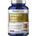 NusaPure Brewers Hiiva 1000mg 200 Kasvissyöjä Caps (ei-GMO, Vegan)