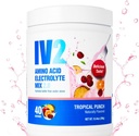 IV2 Premium Hydration Powder - Sokeriton Elektrolyytti Mix + Aminohapot & Essential Vitamiinit I Vegaani, ei-muuntogeeniset, gluteeniton, kofeiiniton (40 tarjoilua)