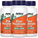 NYT Ruoka nyt Ruoka Sinkki Picolinate, 50 mg, 120 Veg kapselia, 3 pakkaus