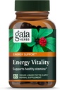 Gaia Yrtit energia Vitality - energiatuki täydentää ylläpitää tervettä energiaa ja stressiä tasot - Ginkgo, Ginseng, vihreä tee ja Nettle* - 60 Vegan Liquid Phyto-Capsules (20 päivän toimitus)