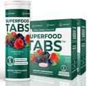Superfood Tabs Superfoods Company Detox Cleanse Drink - Nutrition Supplement for Women & Men - Tuki Terveellinen paino, Ruoansulatusterveys, Cravings & Bloating Relief - Mixed Berry Flavor [60 tablettia]