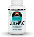 Source Naturals Ultra-Mag, Vegan Dietary Supplement, 5-in1 Biosablet Magnesium, Rentoutuu Lihakset ja Vaaleat Nerves*, Vegan Kapselit (180)
