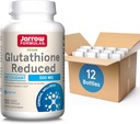 Jaarrow Formula Glutatione Alennettu 500 mg- 120 kasviskapselit- intrasellulaarinen antioksidantti-laatu Glutationi täydentää- tukee kierrätys vitamiinit C & E- ei-GMO- Gluteenittomat- Vegaani, 12 pakkausta
