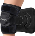 APEXUP Ice Pack polvikipuun, suuri uudelleen käytettävä kääre leikkauksen jälkeen, joustava geeli kylmä pakkaus loukkaantumisille, kivunlievitys takaisin, olkapää, kyynärpää, nilkka ja jalka (musta, L, 1PK)