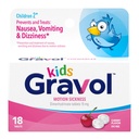 Gravol Kids purutabletit pahoinvointia, vatsavaivat ja liikehuimaus, väritön, kirsikka maku, ikä 2-12, 18ct