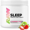 RAW Natural Sleep Aid Supplement - Rentoutumista Enhancer & Mood Support Melatonin, Magnesiumin, Sinkin, L-Tryptophan & Lemon Balm Extract rentoutua & rauhoittaa Mieli & Keho - 30 Tarjoukset, Mansikka Kiivit