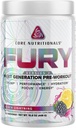 Core Nutritionals Fury V2: Pre-Workout Powder maksimoi suorituskyvyn Gym W/Zum-XR® kofeiini, L-sitruliini, ja Alpha GPC (40 Scoops) (musta salama)