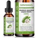 Luontoyrtit 100% Pure Organic Soursop Extract, Soursop Graviola Liquid Drops 1800MG, Organic Pure Soursop Leave and Fruit Extract, Sugar/Gluten Free, 2 FL.OZ (1)