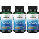 Swanson GABA - Aminohappo täydentää edistää rauhoittaa ja rentoutua tukemaan levollinen uni - korkea potenssi Formula tukemaan terveitä stressitasoja - (100 kapselia, 500 mg Each) (3 pakkaus)
