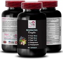 Berry Superfoods - RESVERATROL COMLEX - Tehokas antioksidantteja, Balanced Lifestyle, Maukas energia, Acai Berry Strength, Noni Blend, Marja edut, nestetasapaino, Virkistävä 1 pullo 60 Caps