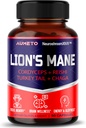 Lions Mane Supplement kapselit 40% Polysakkaridit Cordyceps, Reishi, Turkey Tail, Chaga Mushroom Complex - kofeiiniton 18 in 1 aivojen täydentää muistia ja keskittyä