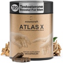 ATLAS X 10-in-1 maskuliininen Maximizer Supplement for Miehet - energia, vahvuus ja elinvoima Kapselit Shilajit, Ashwagandha, Sinkki, Safed Musli, Tongkat Ali, Musta Maca, Fadogia Agrestis, 2 kuukauden toimitus