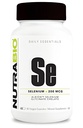 NutraBio Selenium Supplement, 200mcg - 90 Kasvikapselit - Luonnollinen antioksidantti tuki