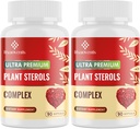 Kolesteroli täydentää kasvisterolit, niasiini, punainen hiivariisi, Bergamot, Omega-3 & valkosipuli - Advenced Imeytyminen Formula - 180 Softgels