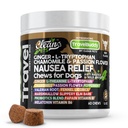 Travel Chews Pahoinvointi helpotus koirille Inkivääri L-Tryptophan Kamomilla Passion Flower L-Theanine Piparminttu Valerian juuri Fenoli Licorice Root Marshmallow juuri liukas Elm Melatoniinin Chew