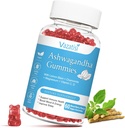 Sugar Free Ashwagandha Gummies for Women Miehet, Organic Ashwa juuriuute Supplement Rentoutua Balance, Vegan Gluteeniton, 60 kreivi