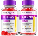 NutraRize (Pack of 2 Fast Ripped Keto+ACV Gummies, Advanced Formula, Apple Sider viinietikka 1000MG vitamiinit täydentää, suurin vahvuus Gummy arvostelut (120 Gummies)