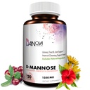 Dainova D Mannose 1350mg Cranberry I D- Mannose kapselit UTI ehkäisy, virtsateiden tuki, virtsateiden terveys naisille, & puhdistaa. W/Hibiscus & Voikukka, 120 kasviskapselia