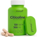 LongLifeNutri Citicoline (CDP-Choline) 300 mg, 120 Kasvissyöjäkapselia, 4-kuukautinen toimitus, GMP Certified, Valmistettu Yhdysvalloissa