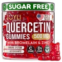 JOYLI Quercetin Gummies - Quercetin kanssa bromelainsinkki C-vitamiinia ja D3-vitamiinia - Quercetin täydentää 500MG immuunijärjestelmän ja allergia - Quercetin lapsille ja aikuisille - 60 Quercetin Chewable