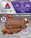 Atkins Endulge Treat, Manteli Craze Bar, 2g Net Carbs, 1g sokeria, Hyvä lähde kuitua, Keto Friendly, 16 Count
