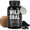 Wild Foods Aktivoitu Charcoal Kapselit 100% Organic Coconut Shells Active Tablets for Bloating & Hangover Lab Tested & Non-GMO Detox Pillerit Valmistettu Yhdysvalloissa (120 kapselia)