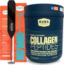 BUBS Naturals Collagen Peptides Powder & Mixing Wand Bundle, Collagen for Women & Men, Hydrolysed Peptides, Unmarioused pastöroitu Grass Fed, Keto Friendly, 20 oz Collagen Tub (28 tarjoilua) +1