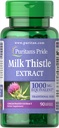 Puritan's Pride Milk Thistle 1000mg, 4:1 uute (Silymarin), 90