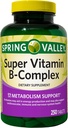 Augu Spring Valley Super-vitamiini B-komplex, Aineenvaihdunta tuki, Tabletit ravintolisä, 250