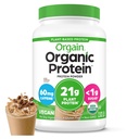 Orgain Organic Vegan Protein Powder, Jääkahvi - 21g Kasviproteiinia, 60 mg kofeiinia, alhainen Net Carb, ei laktoosia ainesosat, ei lisättyä sokeria, ei GMO, Shakes & Smoothies, 2.03 lb