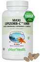 Maxi Health Liposomal C 1000 mg tabletti, jossa on digestiivinen Blend, erittäin imeytyvä suuri annos VitamiiniC, ei GMO Kosher kasvissyöjä Tohtori Formuloitu Immuuni tuki täydentää (90 Count)