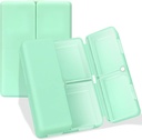 FYY Daily Pill Organizer, 7 Osat Kannettava pilleri tapauksessa Matka pilleri Järjestin,[Folding Design] Pilleri laatikko kukkaro tasku Hold vitamiineja, Cod Liver Oil, Lisäravinteet ja lääke-vihreä