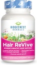 RidgeCrest Herbals hiukset elvyttää, ravitsemus hiusten täydentää C-vitamiinia, Biotiini (6000 mcg), sinkkiä, ja kuparia, Hiusten vitamiinit naisten tukea terveet hiukset, iho, ja kynnet (120 Caps, 30 tarjoilua)
