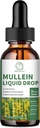 Mullein Drops for Keuhkot, Mullein Leaf Extract 1000MG for Hengitysteiden, Immuno- ja digestiotuki, Quercetin, Marshmallow, Elderberry, Black Cumin Seed, Bromelain, Non-GMO, Vegan, 2 Fl Oz