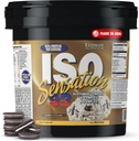 Ultimate Nutrition Whey Protein Isolate Powder with Glutamiini Complex, ISO Sensation 93 - Whey Protein Powder with added Colostrum for Enhanced Recovery, Immuniteetti & Gut Health - Cookies N Cream, 5lbs