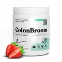 ColonBroom Psyllium Husk Powder (Strawberry) - Colon Cleanse for Bloating Relief & Gut Health - Colon Broom Kuitujauhe Drink - Vegaani, Gluteeniton, ei-GMO-kuitujauhe täydennysosa, 50 tarjoilua
