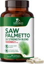 Saw Palmetto miesten 1000MG - 3X vahvuus Eturauhasten terveys täydentää - kasviperäistä uute täydentää - Eturauhas täydentää miesten terveystuki, eturauhasen virtsan ja hiusten terveys tuki - 60 kapselia