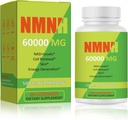 NMNH 500 mg (Dihydronikotinamidi Mononukleot), NMN-lisä Vaihtoehtoinen NR, TMG, Resveratrol, COQ10, NAD-lisä, energia, NAD+ Tasot, 60 kapselia