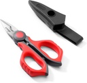 LIVINGO Electrician Sakset: 6 tuuman Sharp Heavy Duty Wire Shears - Ruostumaton teräs Serated Notch Terä vyön klip, Strippari kuitu Optic, Crimping alumiini kuparia pehmeä kaapelilinja