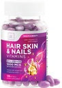 Hiukset, iho & kynnet vitamiinit naisille - Biotiini 5000 mcg tukemaan hiusten kasvua Argan Oil, Kollageeni & Hyaluronic Acid, Kaunis, Vahvempi iho, Hiukset & kynnet Vitamiini täydentää - 120 Softgels