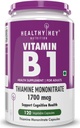 B1-vitamiini Tiamiini -120 Veg-kapselit