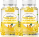 softbear Kalium Gummies aikuisille, sokeriton kalium Magnesium täydentää B6-vitamiini CoQ10 lihaskramppeja Vegaani Ananas Maku 120 Gummy