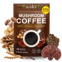 Sienikahvi (235g Supersize), 10 Superfood-sientä Sekoitus energiaan, Recovery & Focus, Organic Instant Coffee Powder with Lion