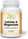 Zen lisäravinteet - Hi Potenssi Kalsium & Magnesium D3 ja Boron parantaa imeytymistä, tukee luun terveyttä ja luun tihentymistä 100- tabs