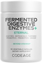 Codeage Fermented Dgestive Enzymes Supplement 3- Month Supply - 14 Dgestive Enzymes, Probiootit, Prebiootit, Fermentoitu kasvitieteet, Plant-Baseed Multi Haima Enzymes - 1 Kapseli päivässä - 90 kapselia
