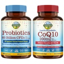 Terranics Probiootit & CoQ10 Bundle, Heart & Digestion Health, 60 miljardia Probiootit, Bioaktiivinen Coenzyme Q10 200 mg, Extra Neitsyt oliiviöljy, Bundle & Säästä